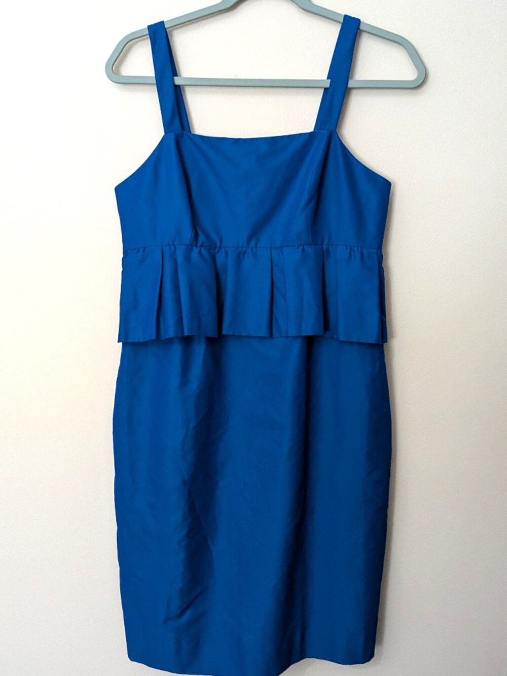 NWT J.Crew Women’s Petite Cobalt Blue Peplum Sleeveless Cocktail Dress –Size 8P